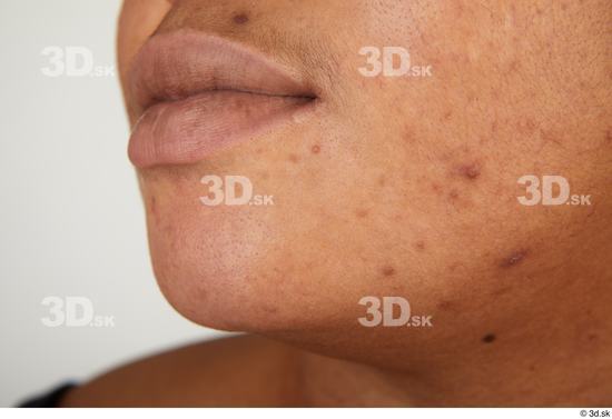 Face Woman Black Chubby Face Skin Textures