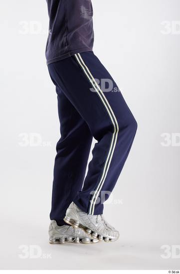 Leg Man White Sports Pants Slim Studio photo references