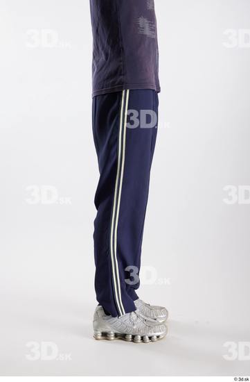 Leg Man White Sports Pants Slim Studio photo references