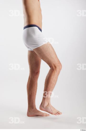 Leg Man White Underwear Slim Studio photo references