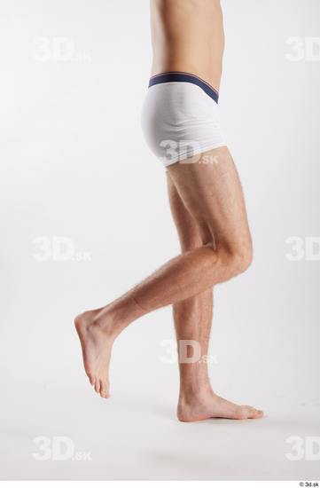 Leg Man White Underwear Slim Studio photo references