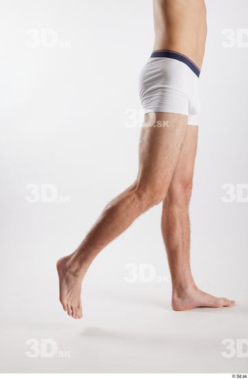 Leg Man White Underwear Slim Studio photo references