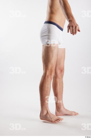 Leg Man White Underwear Slim Studio photo references