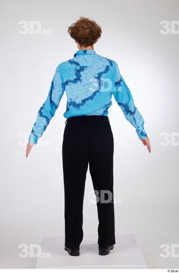 Whole Body Man White Formal Shoes Shirt Pants Slim Standing Studio photo references