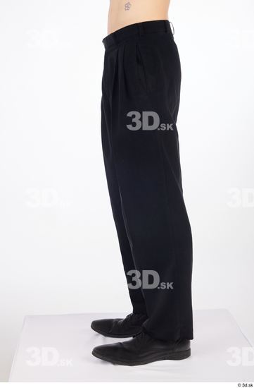 Leg Man White Formal Shoes Pants Slim Studio photo references