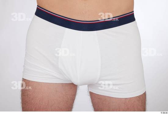 Hips Man White Underwear Slim Studio photo references