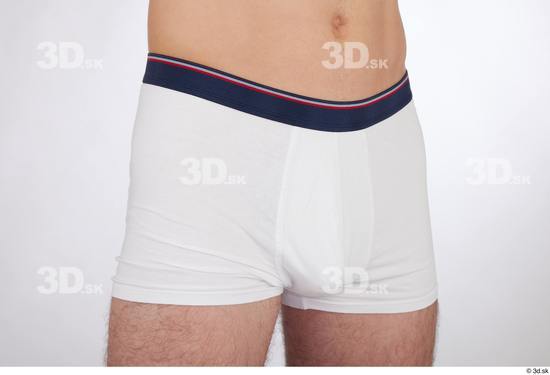 Hips Man White Underwear Slim Studio photo references