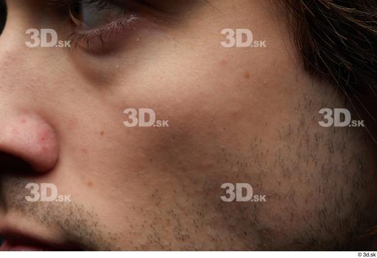 Face Man White Slim Face Skin Textures