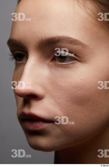 Face Woman White Slim Face Skin Textures