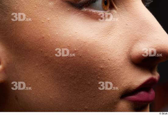 Face Mouth Nose Cheek Skin Woman White Slim Studio photo references