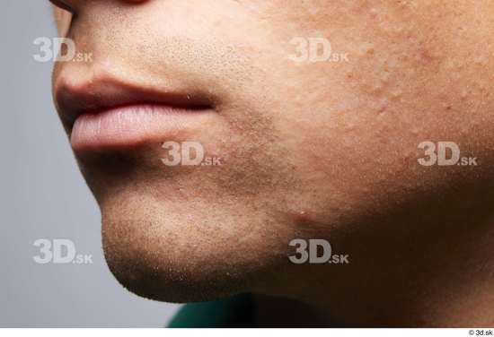 Face Man White Slim Face Skin Textures