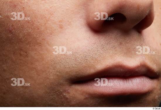 Face Man White Slim Face Skin Textures