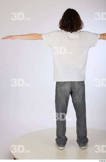 Whole Body Man T poses White Casual Slim Street photo references