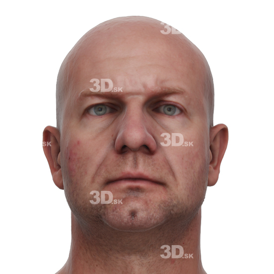 Head Man White 3D Neutral Raw