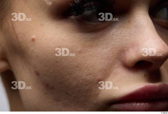 Face Woman White Slim Face Skin Textures