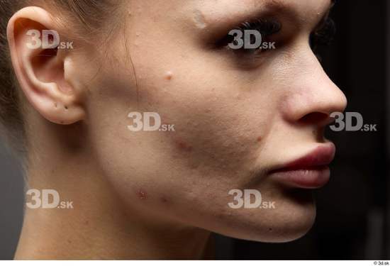 Face Woman White Slim Face Skin Textures