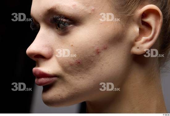 Face Woman White Slim Face Skin Textures