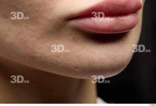 Face Woman White Slim Face Skin Textures