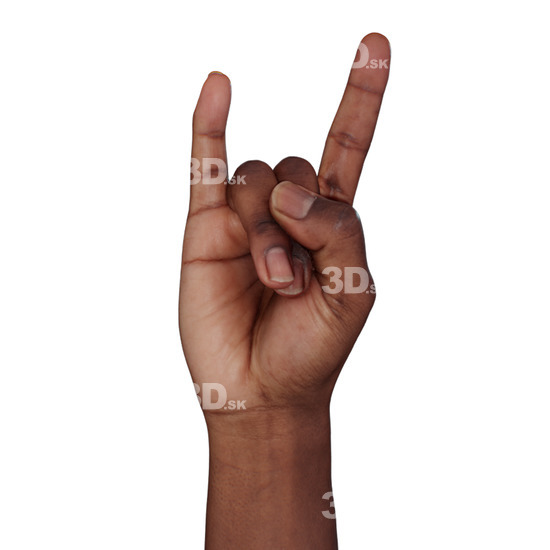 Hand Man Black 3D Raw Hand Scans