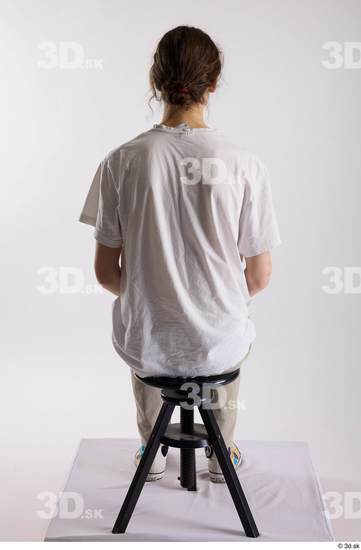 Whole Body Man White Casual Shirt Jeans Slim Studio photo references