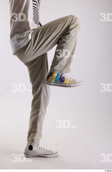 Leg Man White Casual Jeans Slim Studio photo references