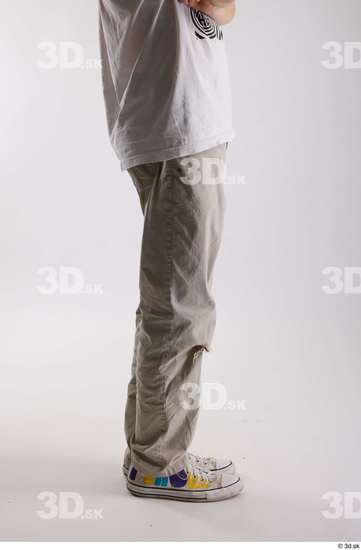 Leg Man White Casual Jeans Slim Studio photo references