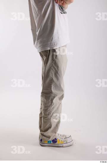 Leg Man White Casual Jeans Slim Studio photo references