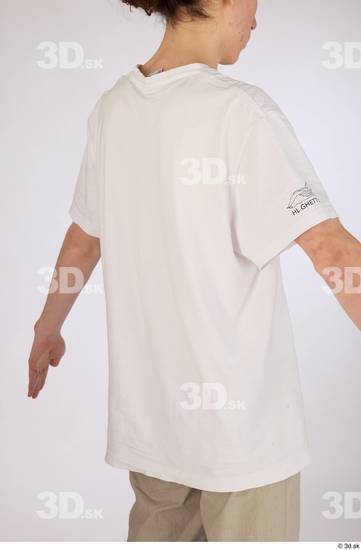 Upper Body Man White Casual Slim Studio photo references