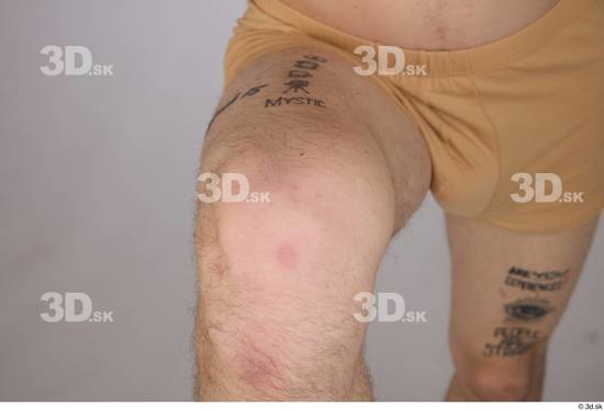 Knee Man White Nude Slim Studio photo references