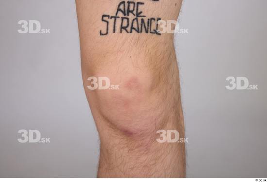 Knee Man White Nude Slim Studio photo references