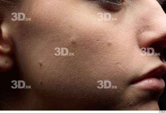 Face Woman White Slim Face Skin Textures