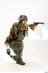 Alex Lee in Ghellie Kneeling Shooting kneeling shooting whole body…
