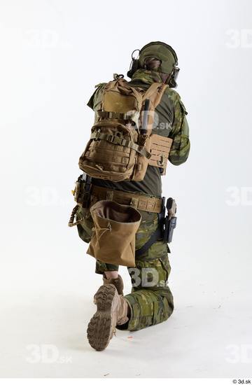 Whole Body Weapons-Rifle Man Pose with machine rifle White Army Athletic Bearded Studio photo references