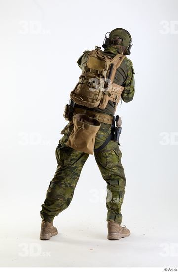 Whole Body Weapons-Rifle Man Pose with machine rifle White Army Athletic Bearded Studio photo references