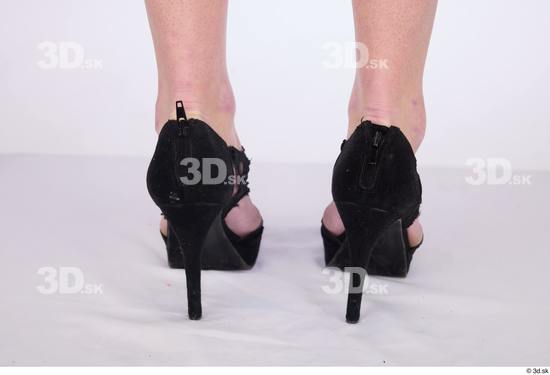 Foot Woman White Formal Slim Studio photo references