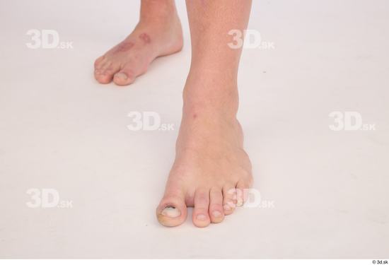 Foot Man White Nude Average Studio photo references