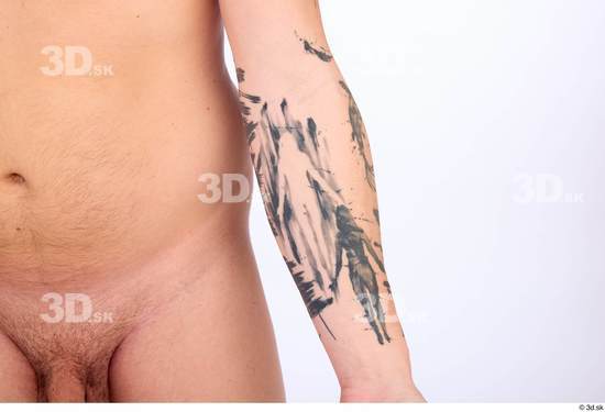 Arm Man White Tattoo Average Studio photo references