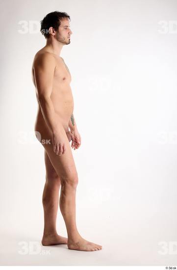 Whole Body Man White Nude Average Walking Studio photo references