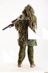 Andrew Elliott in Ghillie Aiming Gun aiming gun standing whole…