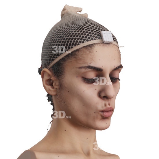 Head Woman 3D Phonemes And Emotions Arab