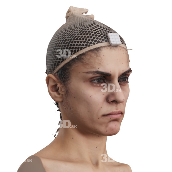 Head Woman 3D Phonemes And Emotions Arab