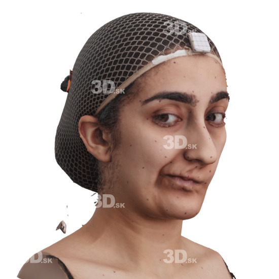 Head Woman 3D Phonemes And Emotions Arab