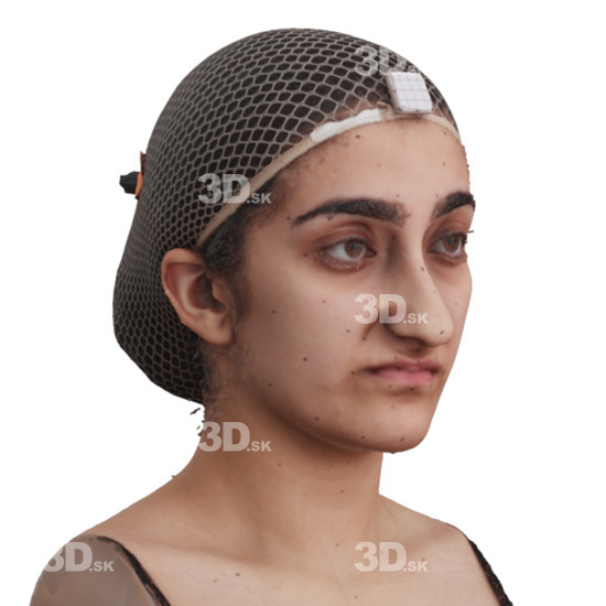 Head Woman 3D Phonemes And Emotions Arab