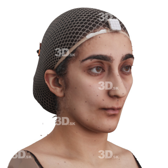 Head Woman 3D Phonemes And Emotions Arab