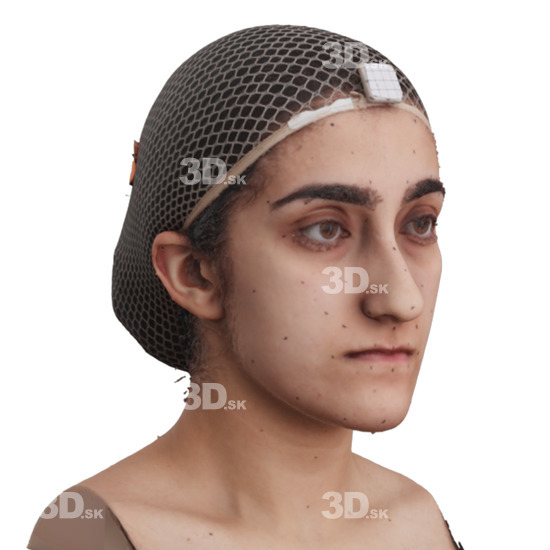 Head Woman 3D Phonemes And Emotions Arab