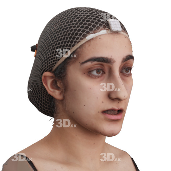 Head Woman 3D Phonemes And Emotions Arab