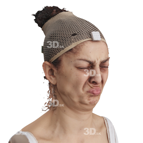 Head Woman 3D Phonemes And Emotions Arab