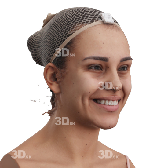 Head Woman 3D Phonemes And Emotions Hispanic