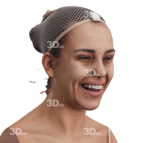 Head Woman 3D Phonemes And Emotions Hispanic