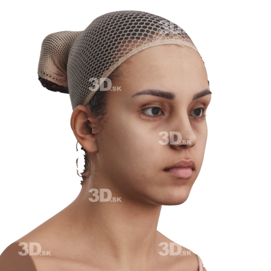 Head Woman 3D Phonemes And Emotions Hispanic